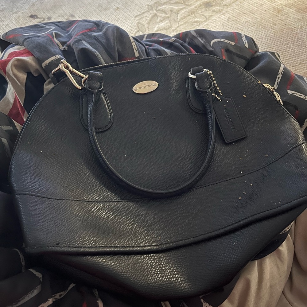 Coach Black Leather Satchel